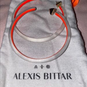 ALEXIS BITTAR lucite neon hoops